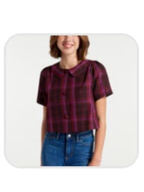 Festive Finesse Short Sleeve Jacket Modcloth Pink Plaid